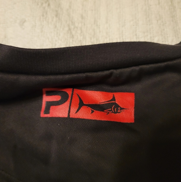 PELAGIC BLACK/RED DRY FIT TEE - Picture 2 of 7